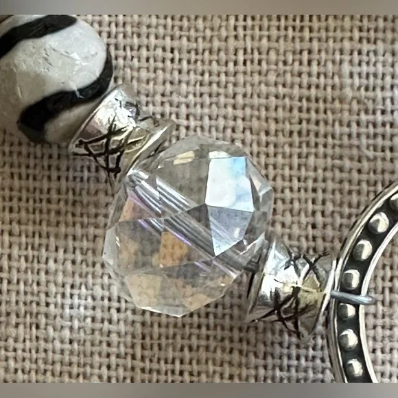 22-1/2 inch Wavy Tibetan Agate Faceted bead necklace NWOT - Picture 10 of 15